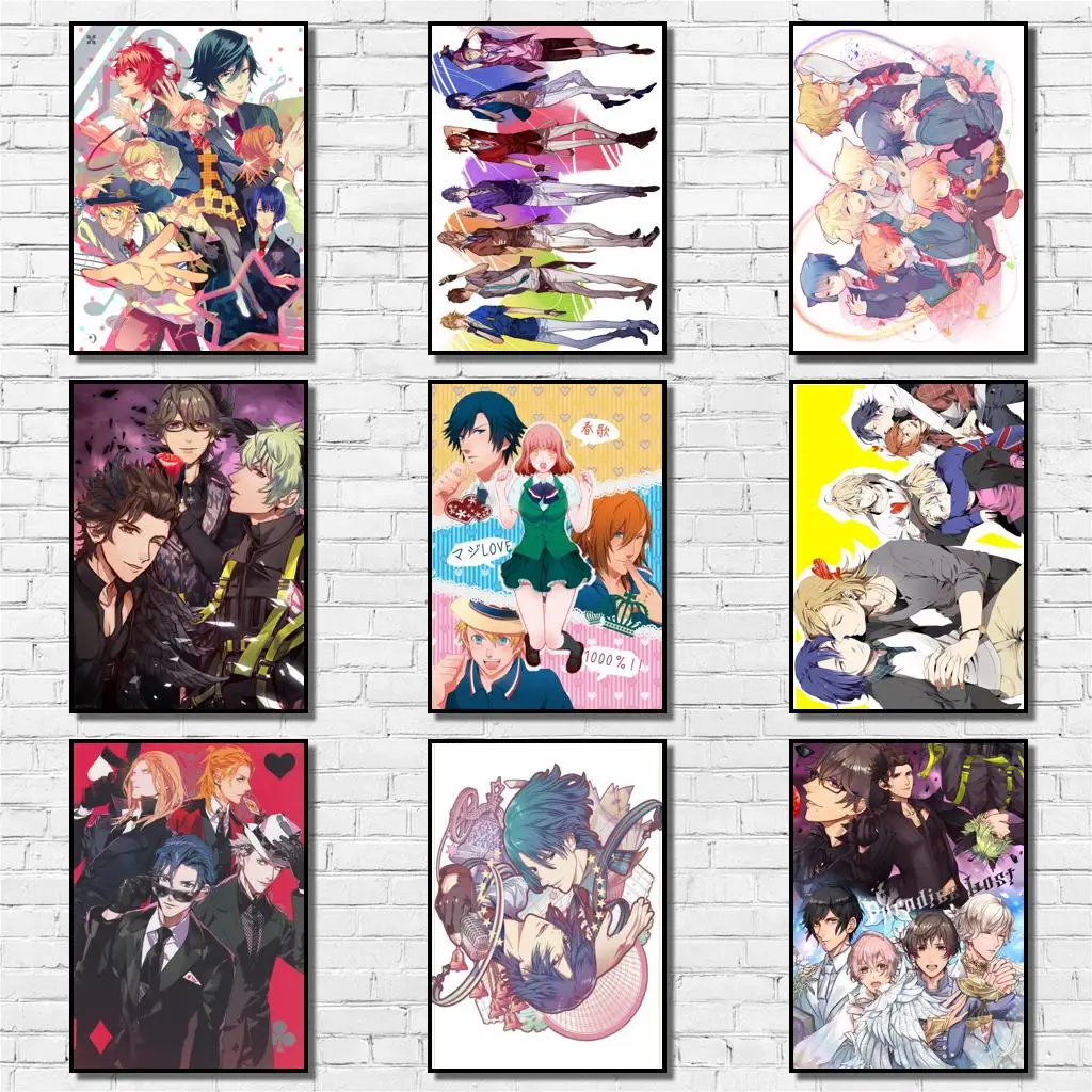 

44 дизайна, Uta No Prince-sama, принцы песни, плакат из белой бумаги, художественная Наклейка на стену для кофейни, бара