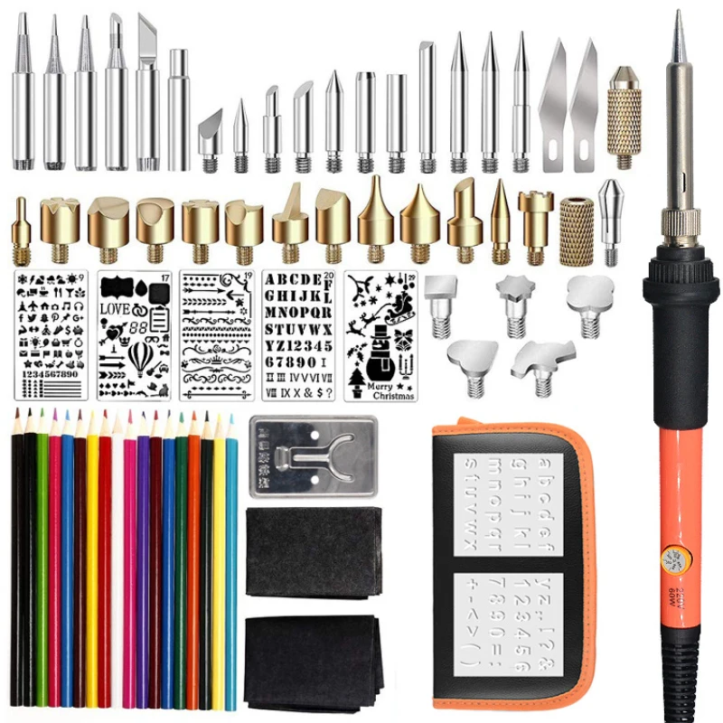 

71pcs 60W Electric Soldering Iron Kit Set 220V 110V DIY Art Craft Steel Mesh Steel Welding Tool Ceramic Heater Soldering Tips