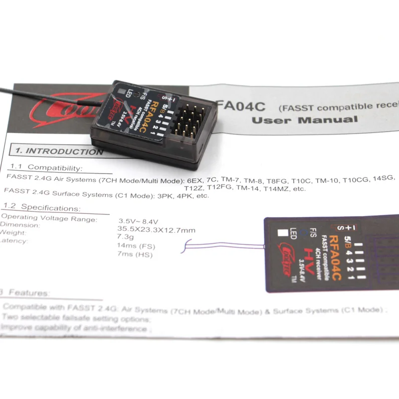 cooltech rfa04c 4 канала 24g fasst совместимый пр