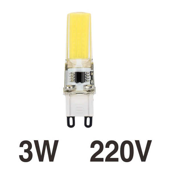 3W COB G9 5 шт. G9 светодиодный светильник переменного тока 220 В 2 Вт 3W 4 Вт 8 Вт SMD2835 кукурузная лампа светодиодный COB лампа 360 градусов Замена галогенной лампы Теплый Холодный белый лампада - Испускаемый цвет: 3W COB G9