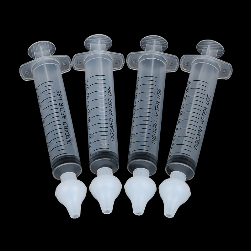 

4pcs Professional Syringe Baby Nasal Irrigator Portable Infant Nose Cleaner Rinsing Device Soften nasal scab For Kids Children