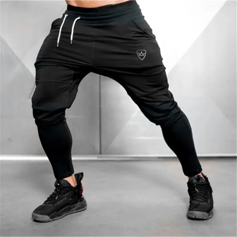 

New Men's Running Pants Sweatpants Fitness Joggers 2019 Spring Male printing gym fitness Long Pants Sports Pants man Sweatpants