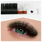 Ресницы Abonnie PBT классические для наращивания, натуральные Мягкие Накладные ресницы из искусственной норки, русский объем, легкие веера