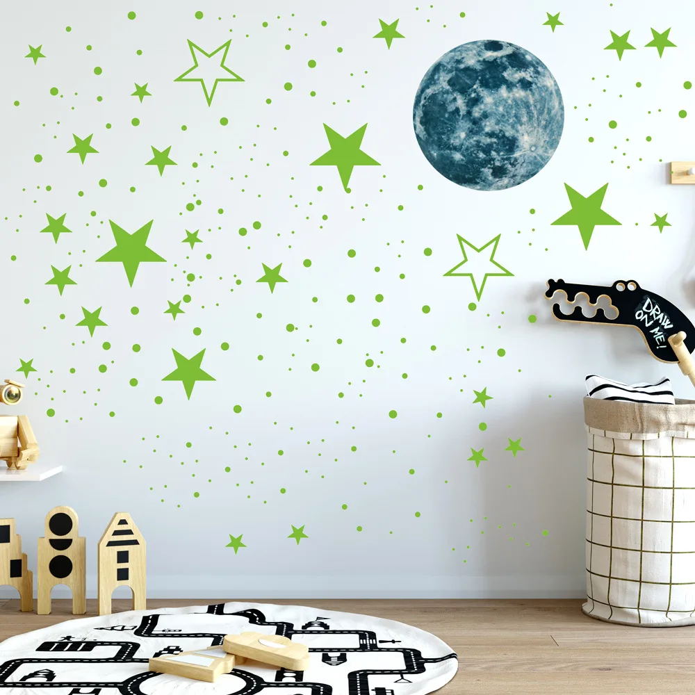 

435pcs Luminous Stars Wall Stickers Grow In The Dark Kids Room Bedroom Decor Wallstickers Home Decoration Wall Art Decals DIY