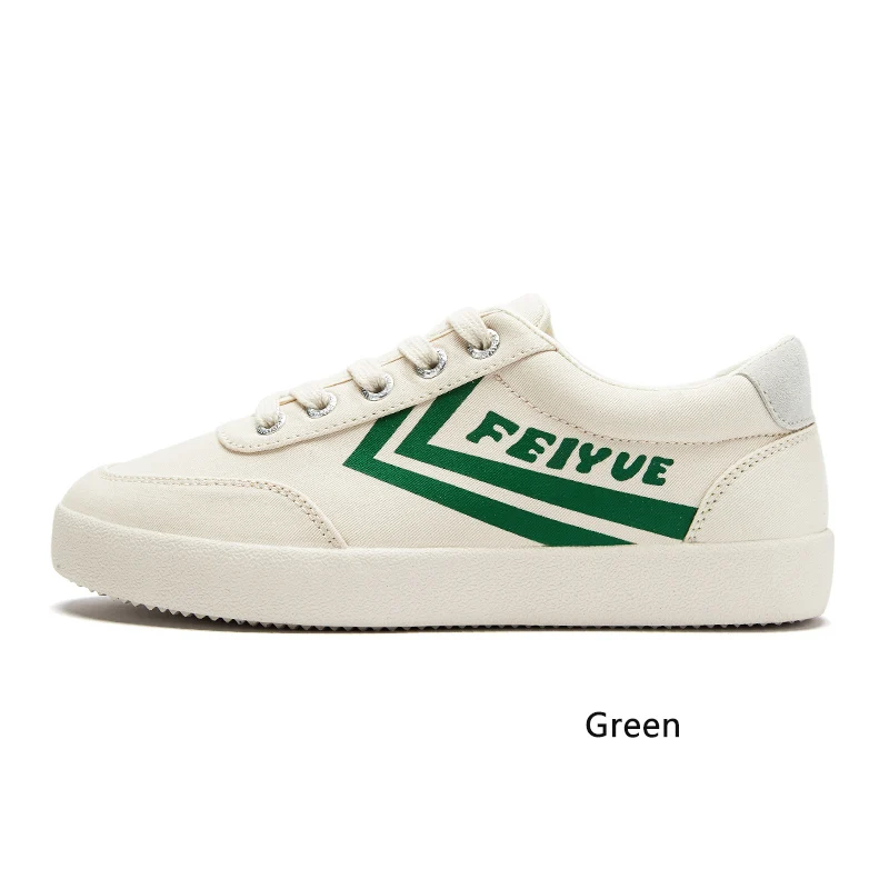 Feiyue/Повседневная мужская и женская обувь; коллекция 8196 года; парусиновая обувь; Вулканизированная обувь с эластичной стелькой; дышащие удобные модные кроссовки - Цвет: Зеленый