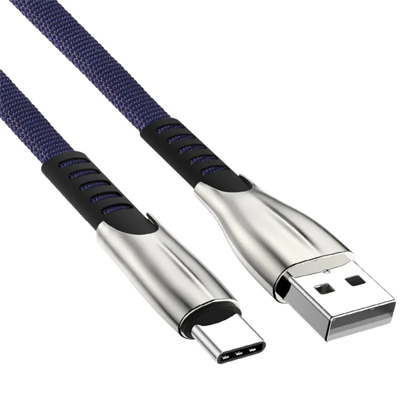 Синий 1 м 2 м 3 м usb type C кабель для huawei P30 mate 20 Pro P20 Lite USB C 5A быстрое зарядное устройство QC3.0 кабель для samsung S10 S9 S8 Plus - Цвет: Синий