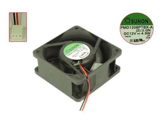 SUNON PMD1206PTBX-A (2).U.GN DC 12V 4.9W 60x60x25mm 2-Wire Server Cooling Fan | Case Fans