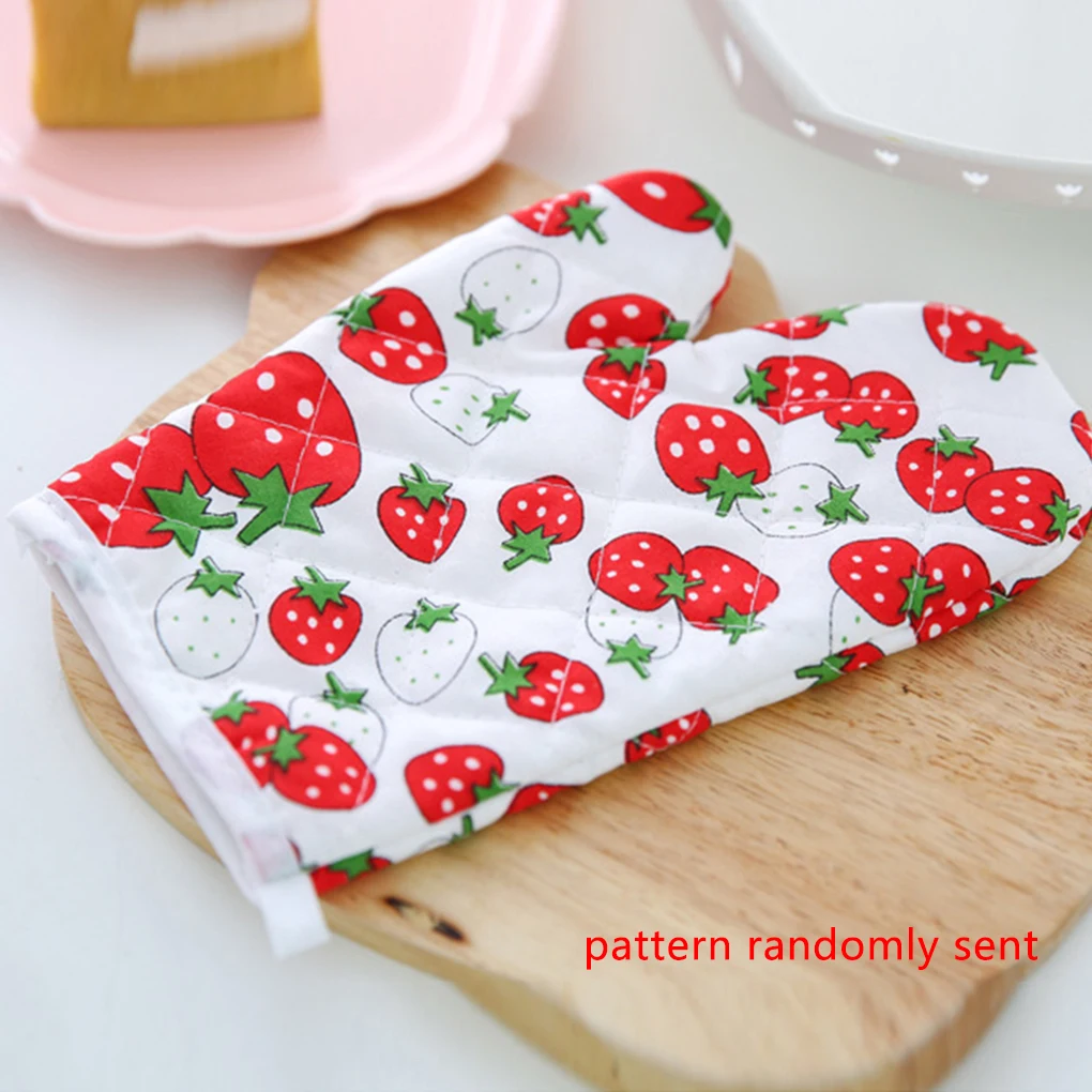 

Microwave Oven Glove Kitchen Tool 1Pcs Mitten Terylene Insulated Heatproof Resistant Non-slip Baking Gloves Thickening