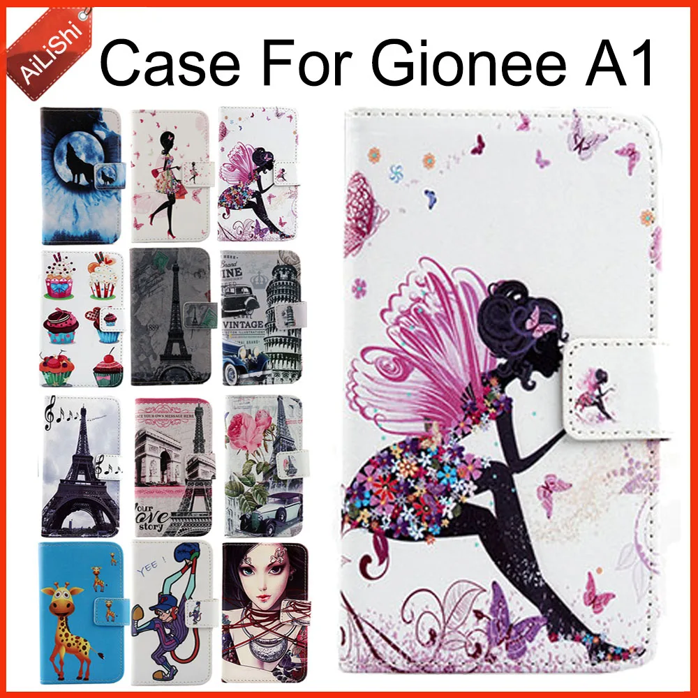 AiLiShi чехол для Gionee A1 роскошный Флип PU окрашенный кожаный эксклюзивный 100%