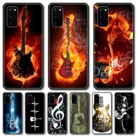 cool guitar phone case for samsung galaxy note s21 20 10 9 e lite uw ultra 5g pro black shell cover