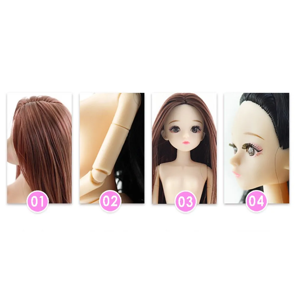 BJD кукла, 20 шаровых шарниров, 4D глаза, BJD, пластиковая кукла, 30 см, куклы для девочек, игрушки, длинный парик, волосы, женская обнаженная тело, модная Кукла