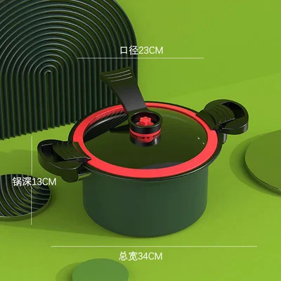 

Non-stick Bottom Pressure Cooker Gas Stove Induction cooker Can Use Explosion-proof Pot Kitchen Household Cookware 6L