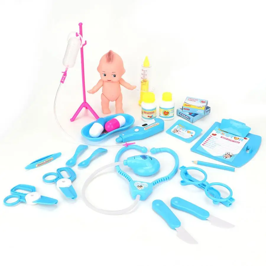 25 шт./лот ролевые игры для девочек доктор Классическая медицина имитация чемодан