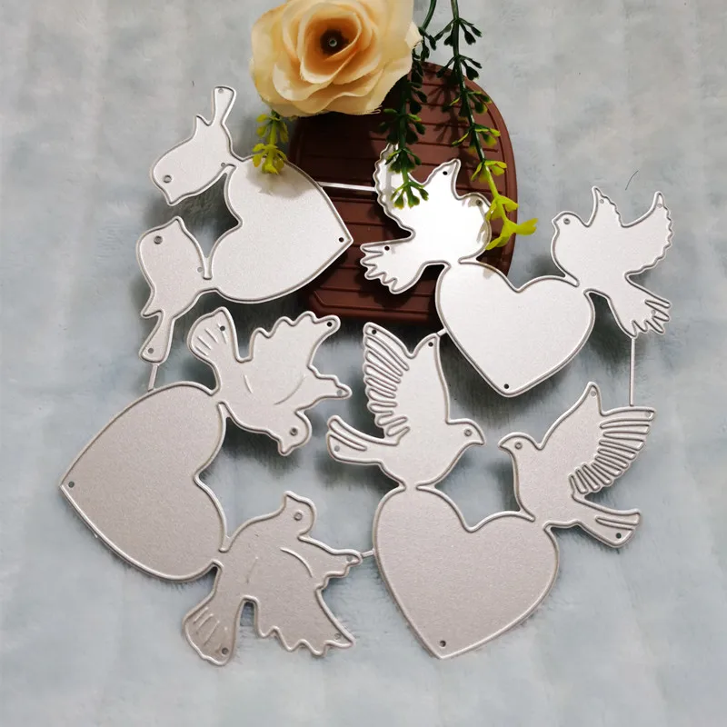 

Hearts and all kinds of Birds Metal Cutting Dies for DIY Scrapbooking Album Paper Cards Decorative Crafts Embossing Die Cuts