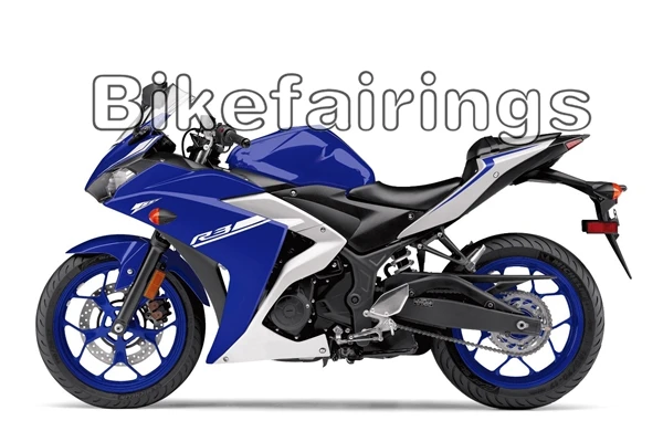 Мотоцикл полный обтекатель комплект для Yamaha R3 R25 r3 r25 15 16 ABS пластиковая система впрыска Кузов синий белый Carenes