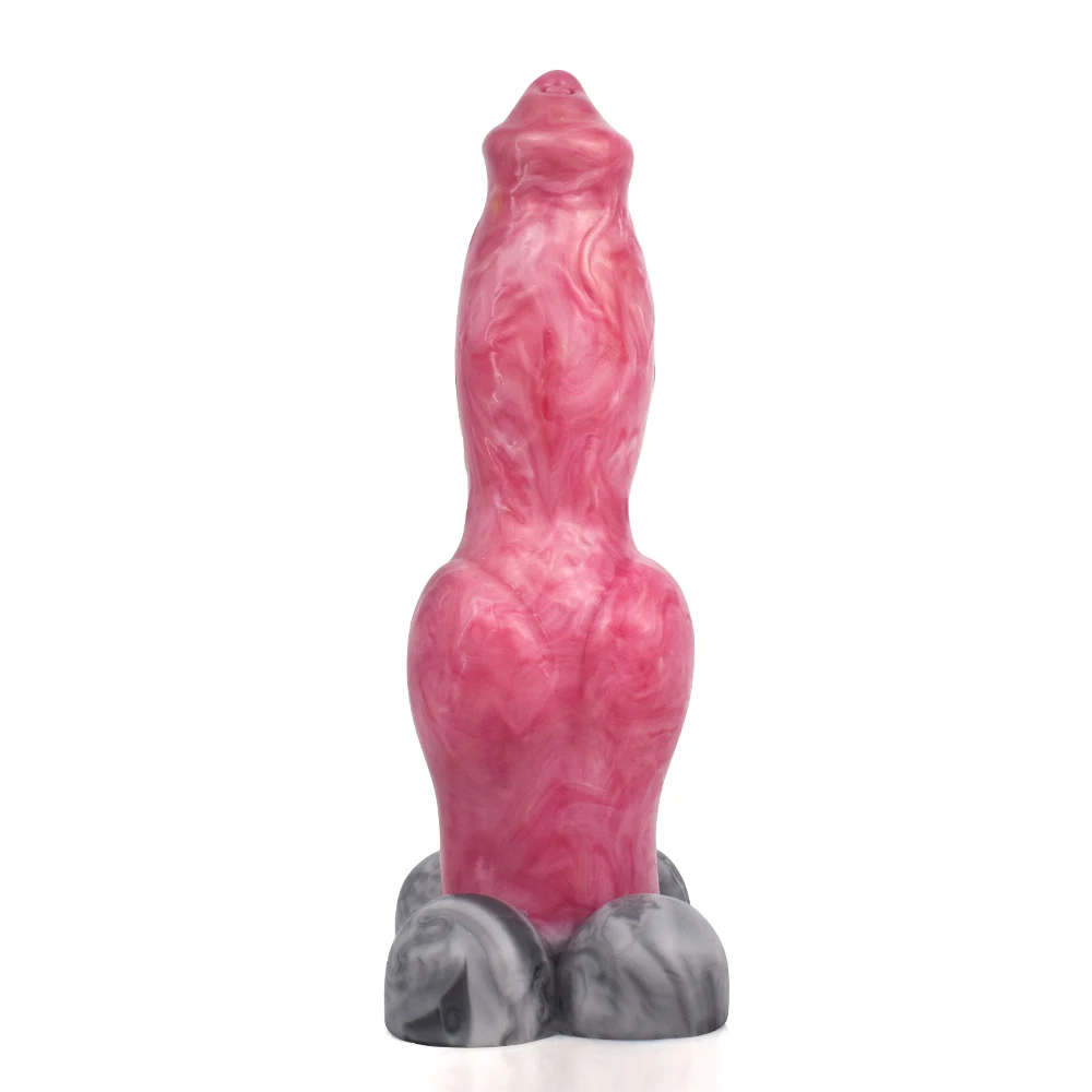 GEEBA Animal Dildo Huge Thick Dog Soft Silicone Penis Big Dick Anal Sex Toys Butt Fantasy Massage For Men Women |