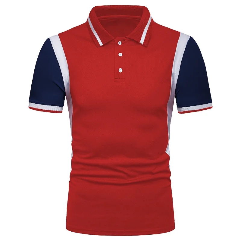

Summer Hot Sale Men's Pure Color Short Sleeve POLO Shirt Business Casual Breathable Comfortable Short Sleeve Men