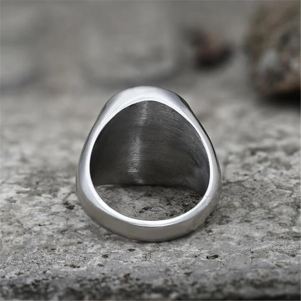 

New Fashion Classic Cross Lorraine Seal Rings Men's Popular Retro Punk Hip Hop Trendy Men's Accessories Party Locomotive Jewelry