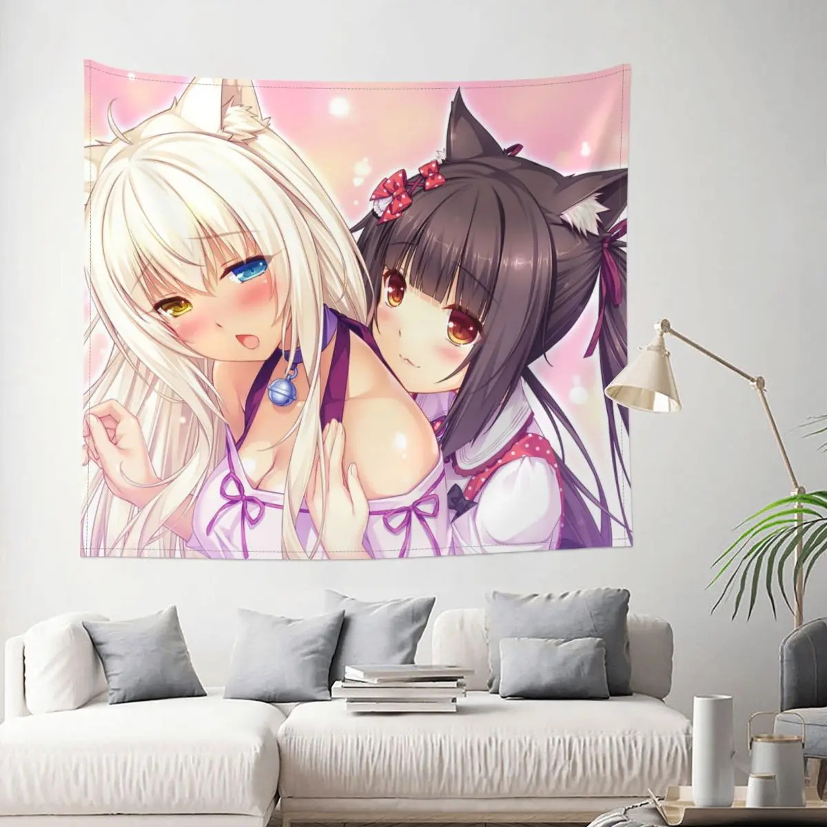 Красивый игровой гобелен NEKOPARA в стиле аниме хиппи из полиэстера настенный