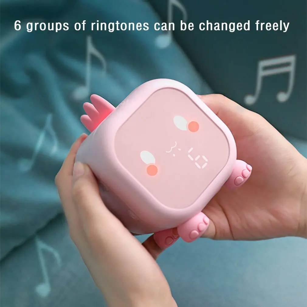 

Smart Timekeeping Led Cartoon Alarm Clock Voice Control Digital Desk Decoration Electronic Alarm Clock Temperature Display