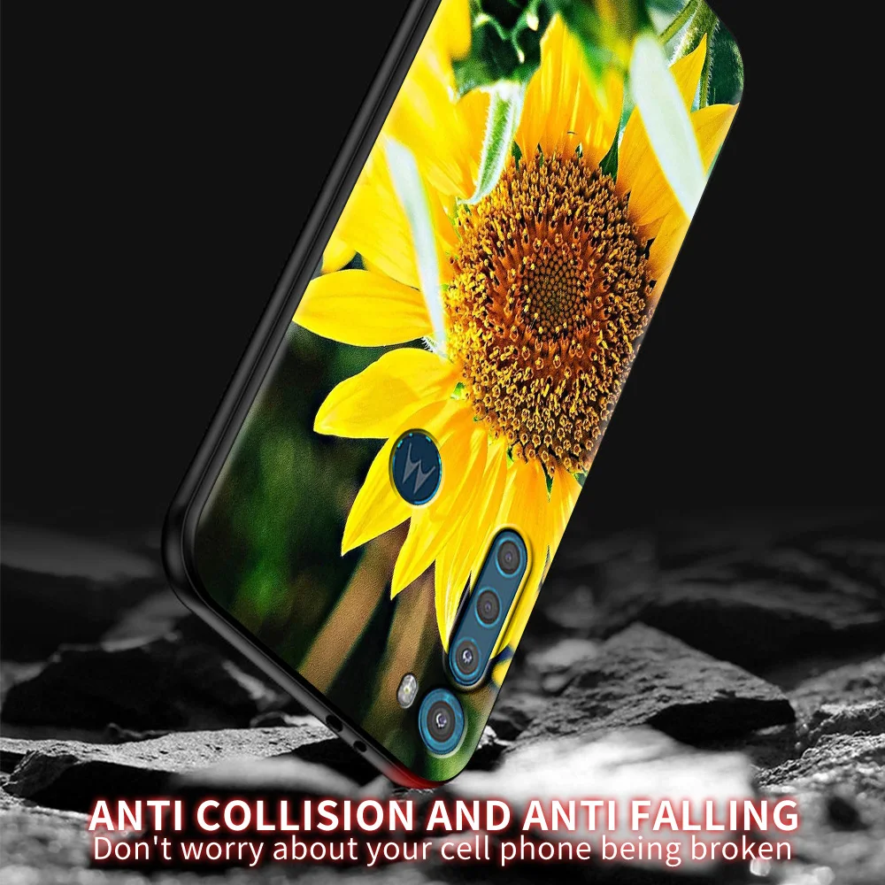 phone case for moto one fusion g stylus g100 g60s g60 g50 g30 g20 g10 g9 g8 plus play power lite e40 e20 e6s botany sunflower free global shipping