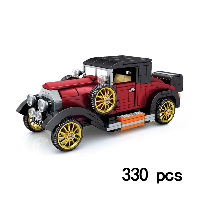 

Sembo Blocks Antique Cars Vintage City Model Buliding Kit Moc Speed Champion Creator Set Classic Vehicle Supercar Race Technique
