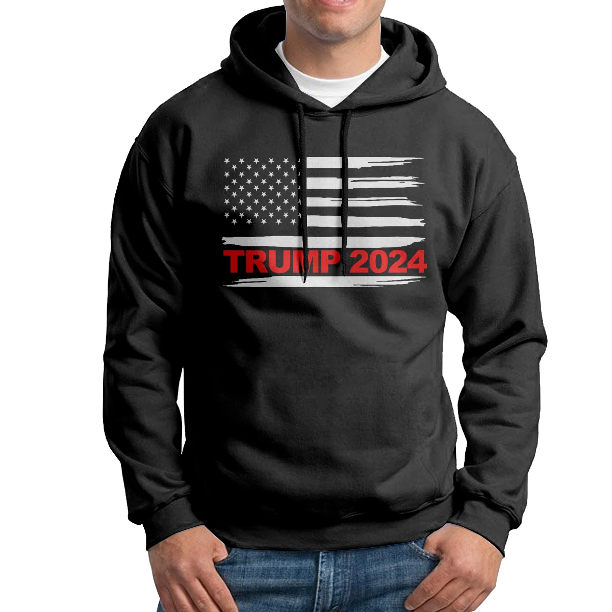 

Trump 2024 President Election Men Hooded Sweatshirts Novelty Purified Cotton Hoodies Printing Hooded Tops