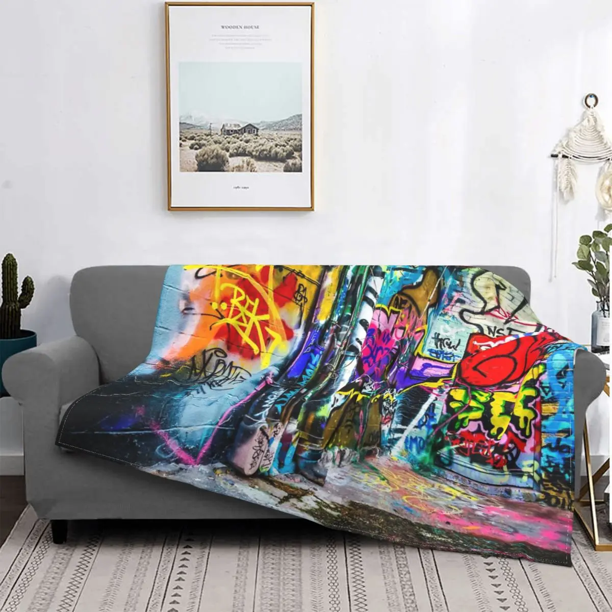 

Manta de arte callejero, para cama colcha, alfombra a cuadros, colcha para пикник, manta для детей, 135
