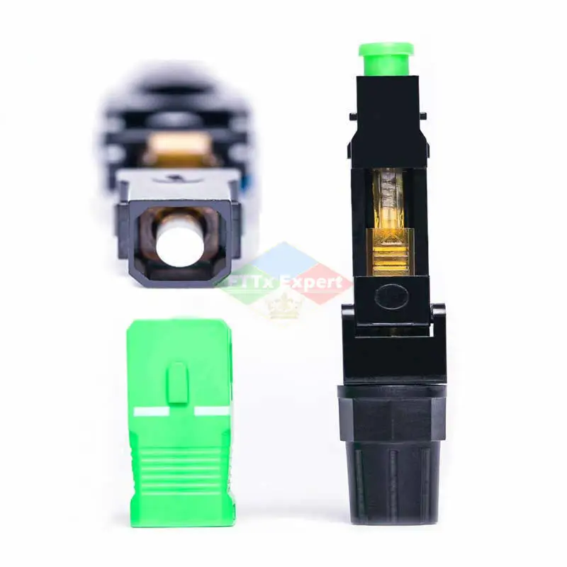 Free Shipping 100pcs FTTH SC APC single-mode fiber optic SC apc quick connector SC APC FTTH Fiber Optic Fast Connector