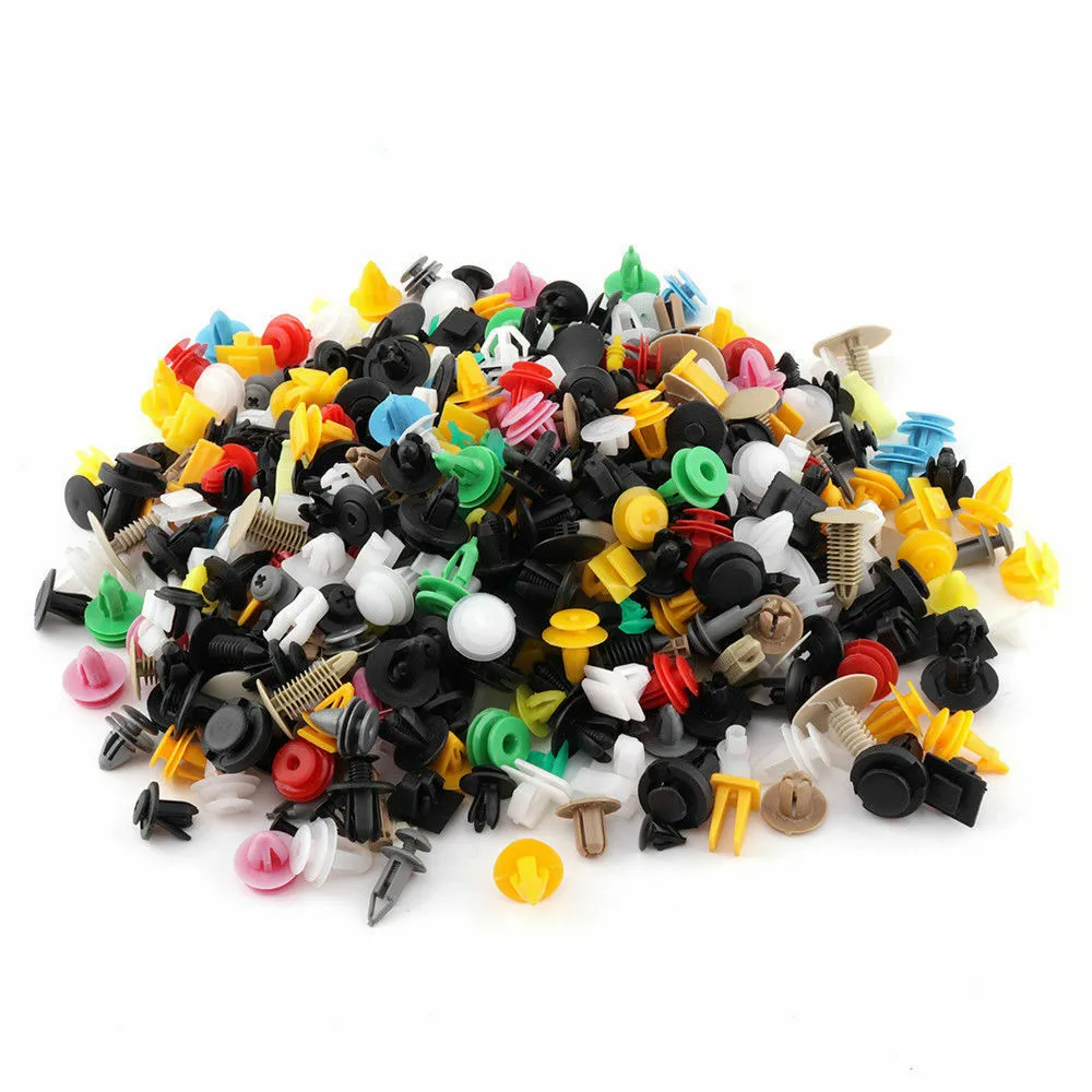 

200Pcs Car Body Push Pin Rivet Fasteners Trim Panel Moulding Clip Plastic Auto Fastener Clips With Screwdriver Tool