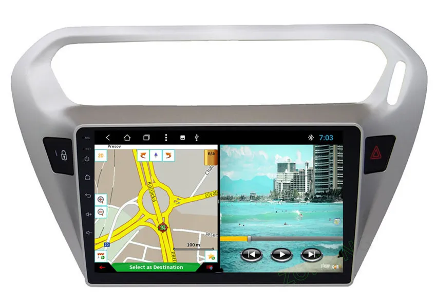 2.5D Восьмиядерный 2G+ 32GB Android автомобильный мультимедийный dvd-плеер для Citroen Elysee для peugeot 301 Автомобильный gps навигатор Авто Радио стерео