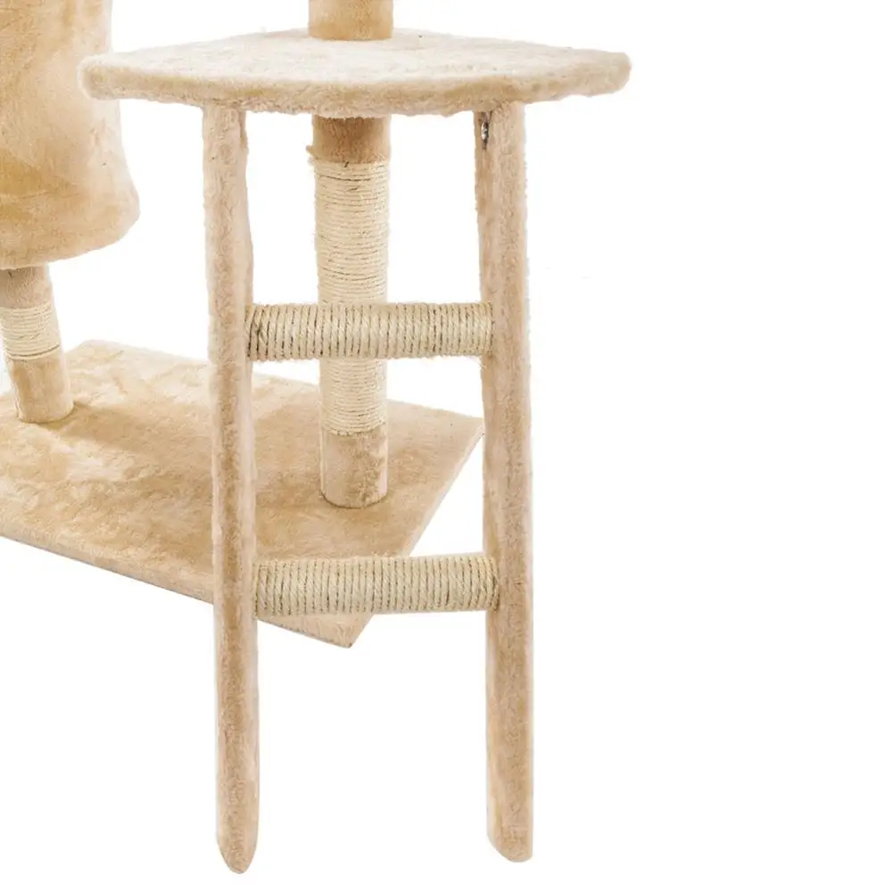 

60 inch Cat'S Tree Scratcher Tower Condo Furniture Scratch Post Cat Jumping Toy Kitten Pet House Hammock With Ball