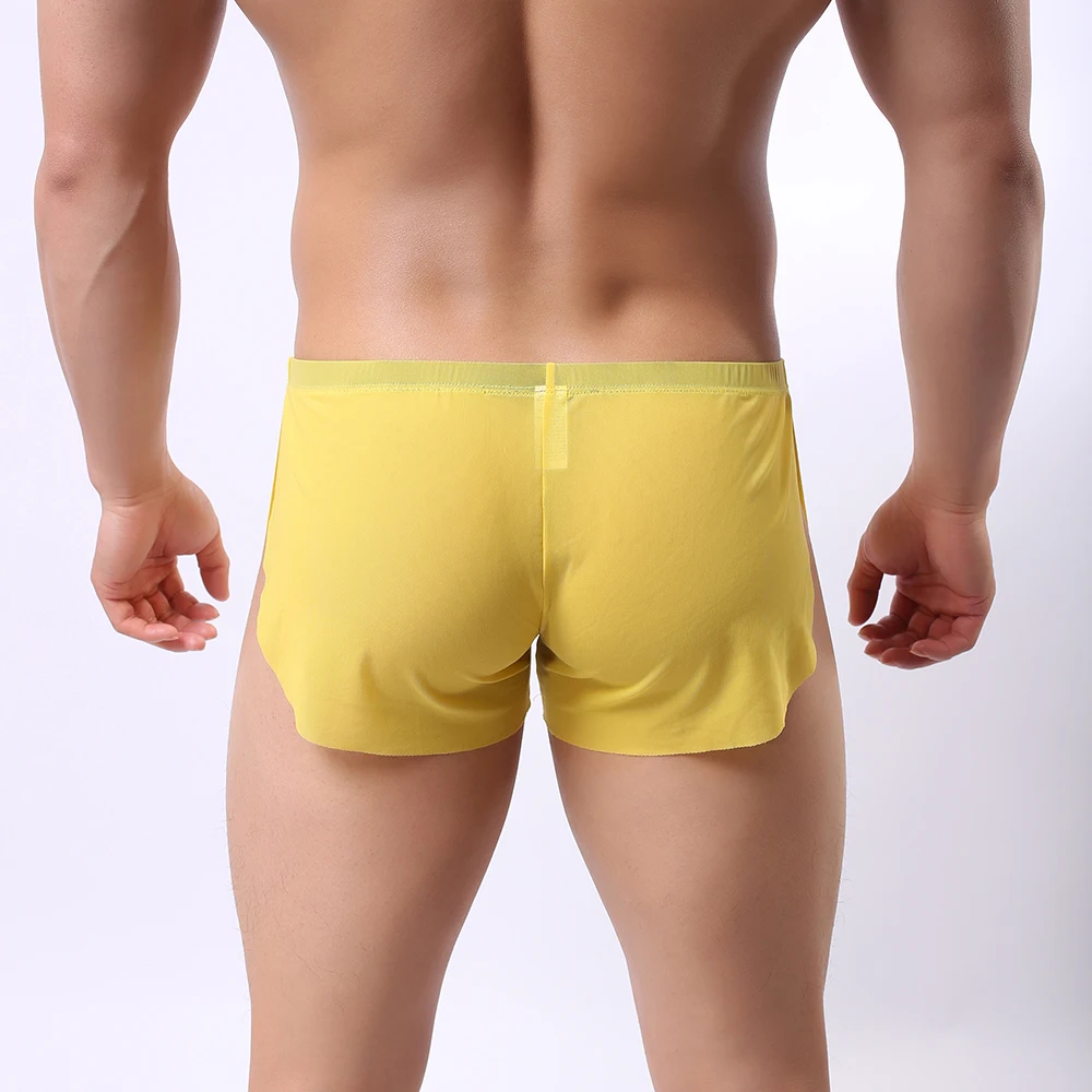 Мужские льняные шелковые трусики и боксеры ультра тонкие полупрозрачные с