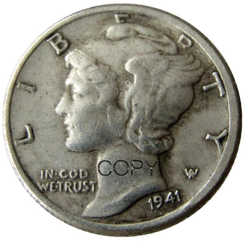 US Mercury Dime 1941 P/S/D Silver Plated Copy Coins | Дом и сад