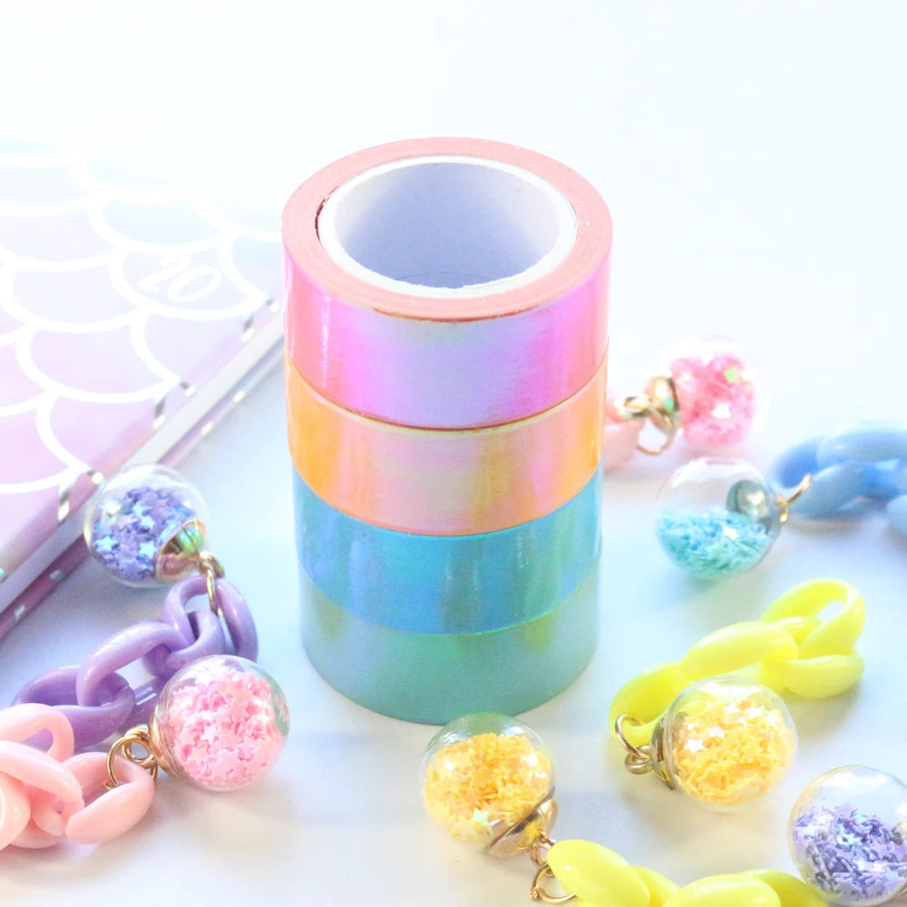 Domikee милый креативный японский kawaii лазерный дневник лента для декорации washi candy