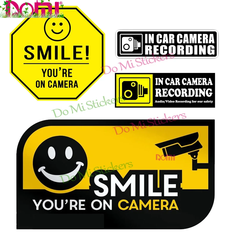 

Camera Recording Warning Plaques & Signs Car Sticker Decal Decor for Laptop Helmet Trunk Fridge Decal High Quality Vinyl Cover
