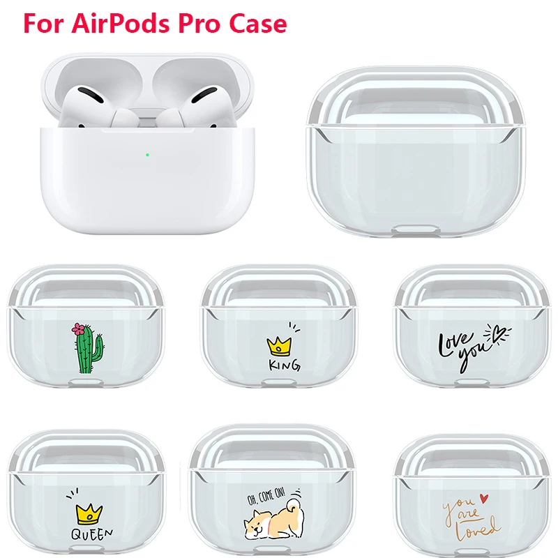 Для AirPods Pro Чехол прозрачный чехол Жесткий ПК Защитный для наушников Bluetooth