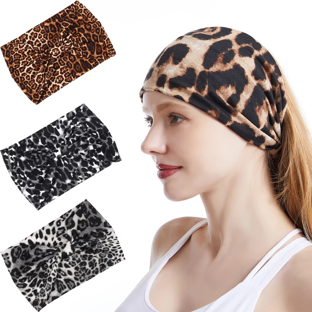 

3 Pcs Wide Leopard Headband for Makeup Women Hair Accessories Girls Fashion Sport Headwear Cute Twist Hair Bands 2020 VERVAE