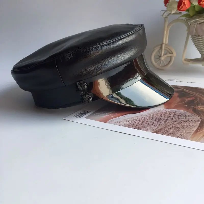 Темно синяя кепка Женская британская ретро шляпа Newsboy Студенческая шапка мужская