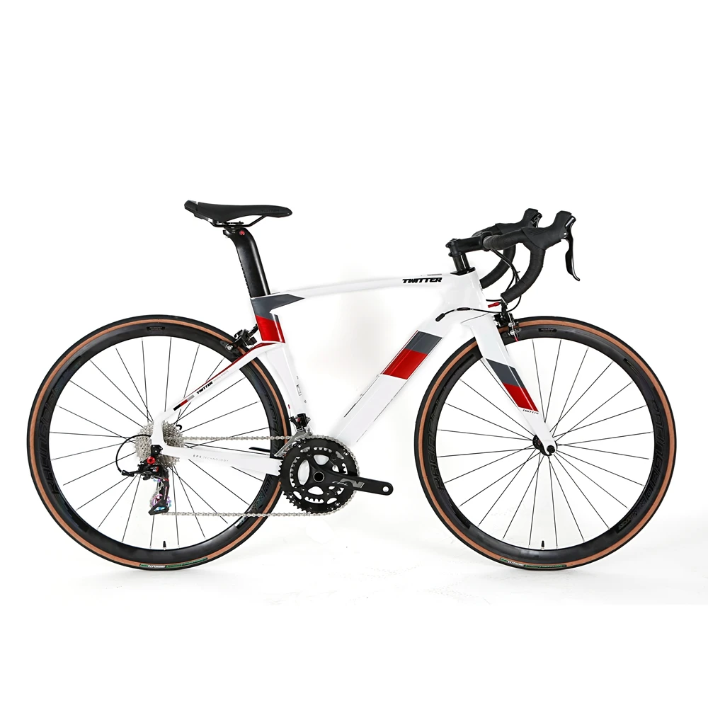 

TWITTER bicicleta CYCLONE RS-22S quick release carbon fiber roadbike700c men racing road bicycle with v brake bicycles for women