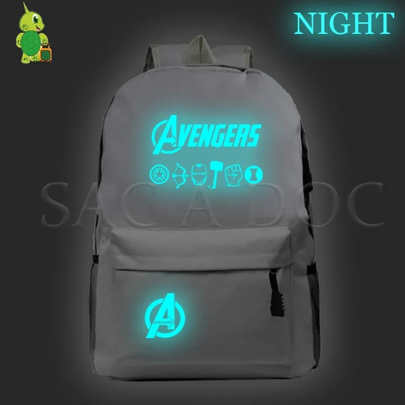 21gray Новинка, рюкзак Mochila, Мстители, женский, мужской, рюкзак, светящийся, для подростков, школьные сумки, Капитан Америка, дорожная сумка для ноутбука - Цвет: 21gray