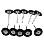 10 шт. 25 мм плоская нейлоновая щетина, щетка для удаления заусенцев, Полировочная щетка, колесо для вращающегося инструмента Dremel, Аксессуары Dremel