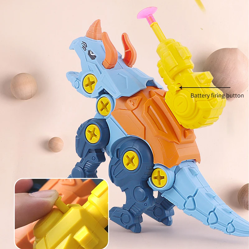 

Three-Pack DIY Disassembly Dinosaur Toy Set Colorful Early Education Blocks Toys For Kids Children Kindergarten