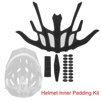 sports universal sealed cycling bat shape foam pads set with insect net protection sponge pad helmet inner padding kit
