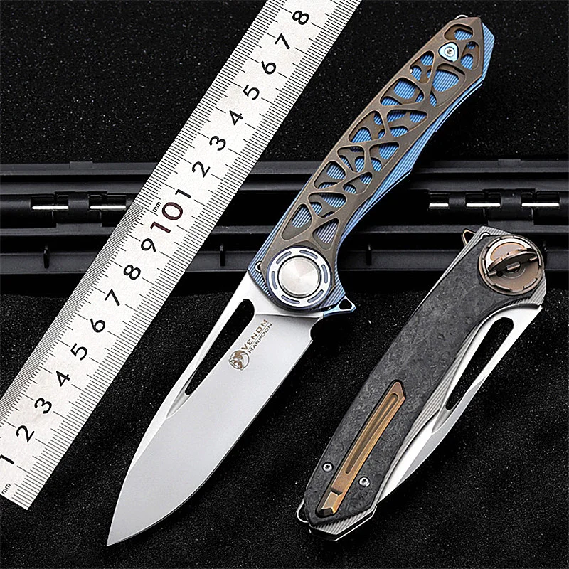 

New Hot Sale Outdoor Combat Tactical Folding Knife M390 Powder Steel Titanium Alloy TC4 Survival Camping Hunting Military Knives