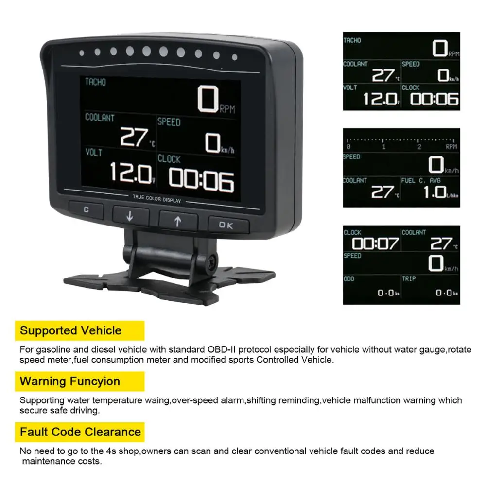 AUTOOL X50 Pro HUD автомобильный компьютер OBD2 II дисплей обнаружения неисправностей спидметр вольтметр температура сигнализации Авто Диагностика