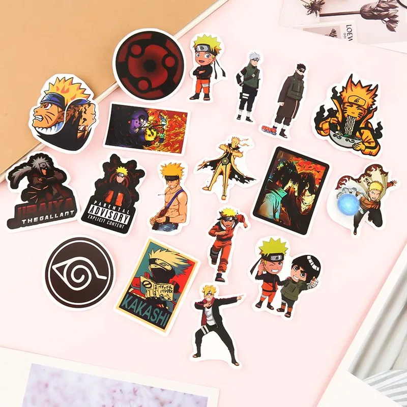 50 шт./компл. японское аниме стикеры NARUTO для чемодана багажа ноутбука скейтборд мотоцикл наклейка DIY украшения игрушки