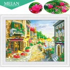 Meian DIY Алмазная вышивка 5D алмазная живопись Алмазная мозаика пейзаж Стразы вышивка Рождественский домашний Декор подарок