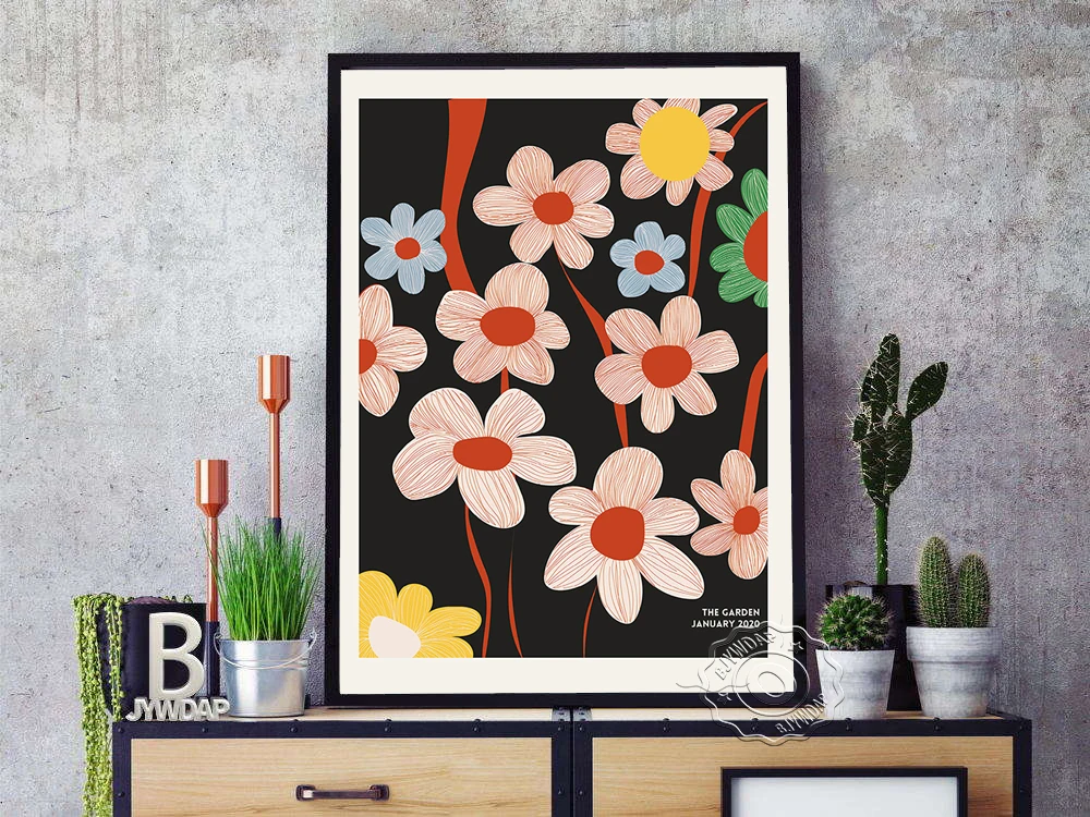 Цветочный рынок Стокгольм музейный плакат тунис абстрактные художественные