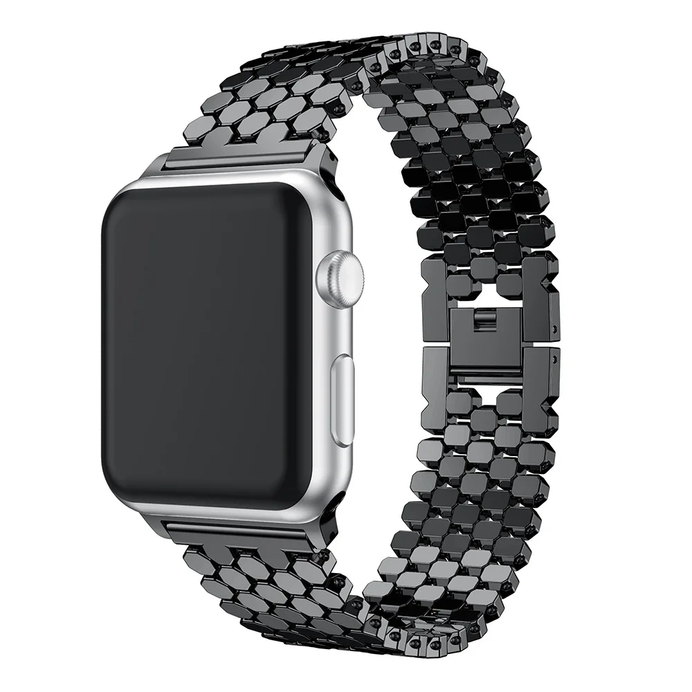 Металлический ремешок из нержавеющей стали для Apple Watch Band Series 7 6 5 4 SE 40 44 41 45 браслет